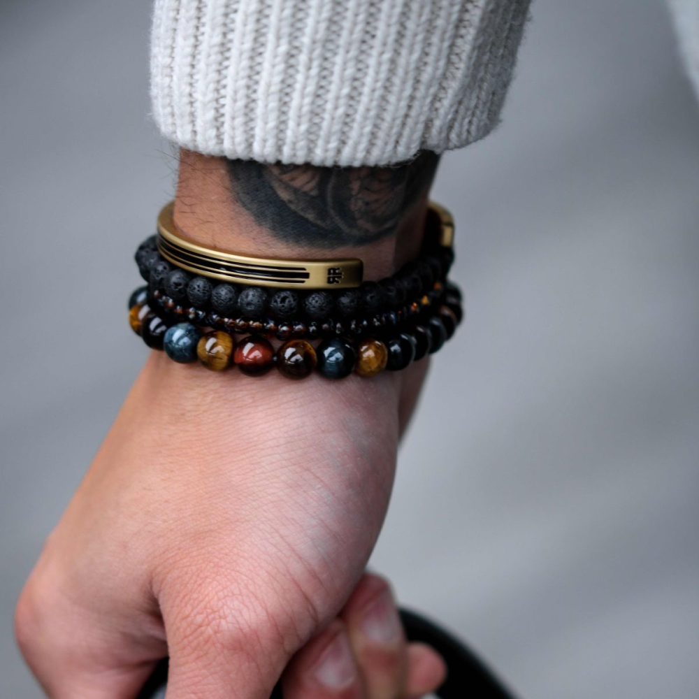 Rebel & Rose Stones Only 8mm Armband RR-80095-V – Geel/rood/blauw