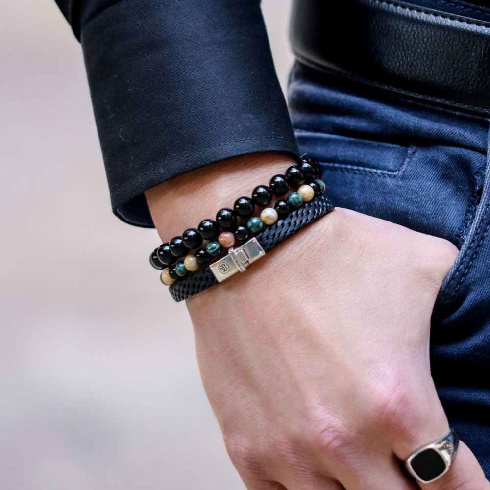 Rebel & Rose Stones Only 8mm Armband RR-80102-V – Zwart