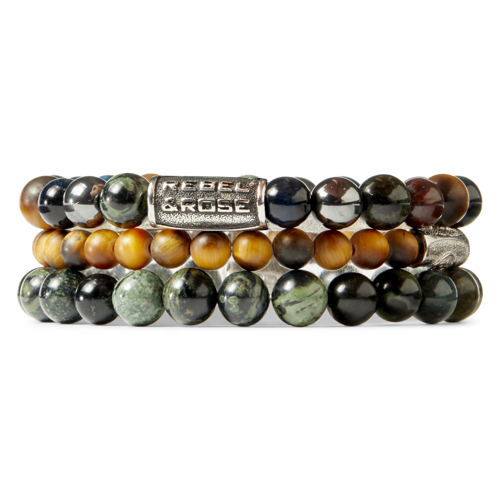 Rebel & Rose Stones Only 8mm Armband RR-80107-S – Groen