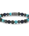 Rebel & Rose Armband Blue Nights Vintage 8mm Natuursteen Unisex RR-80108-V - PansiteNederland.nl