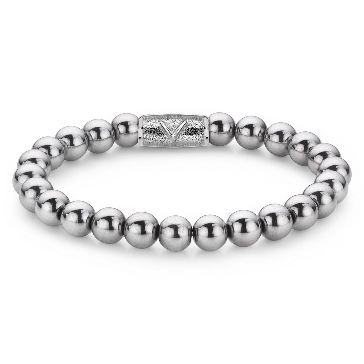 Rebel & Rose Armband Silverhine DV 8mm kralen Unisex RR-8DV01-S - PansiteNederland.nl