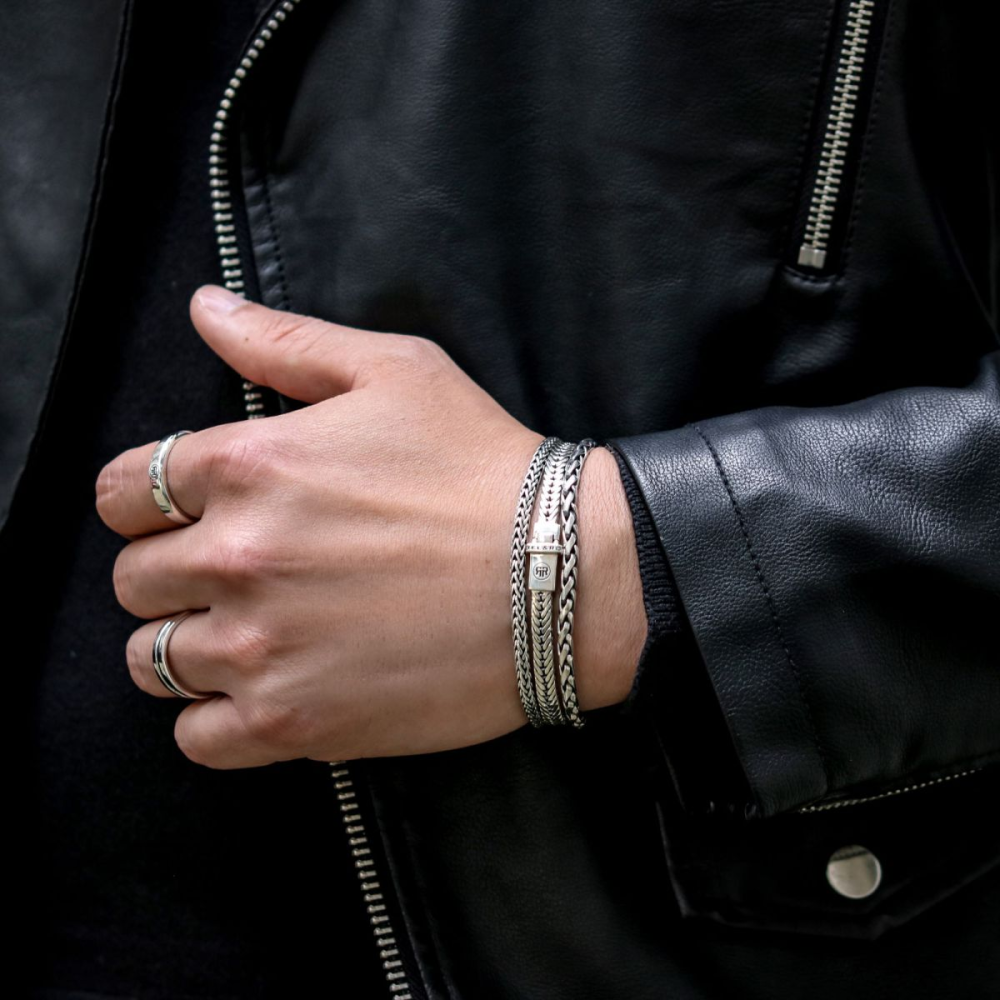 Rebel & Rose Sterling Silver Line Armband RR-BR031-S – Zilver