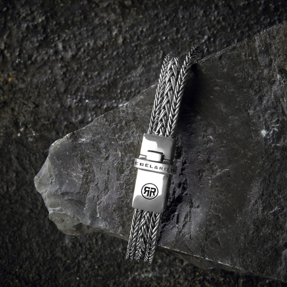 Rebel & Rose Sterling Silver Line Armband RR-BR034-S – Zilver