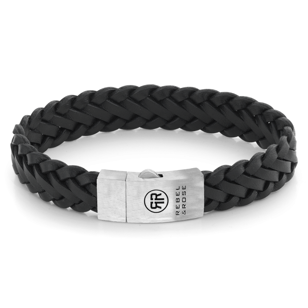 Rebel & and Rose - Armband - Braided Rawatt Black - RR-L0076-S Heren - PansiteNederland.nl