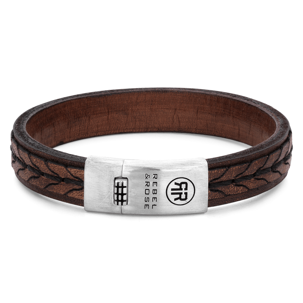 Rebel & and Rose - Armband - 2 Stranded 925 Earth - RR-L0079-S Unisex - PansiteNederland.nl