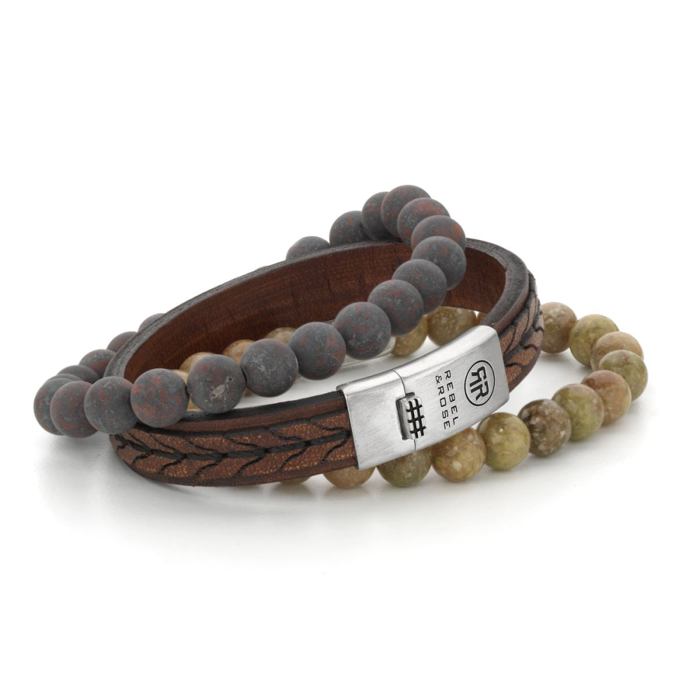 Rebel & Rose Absolutely Leather Armband RR-L0079-S – Bruin