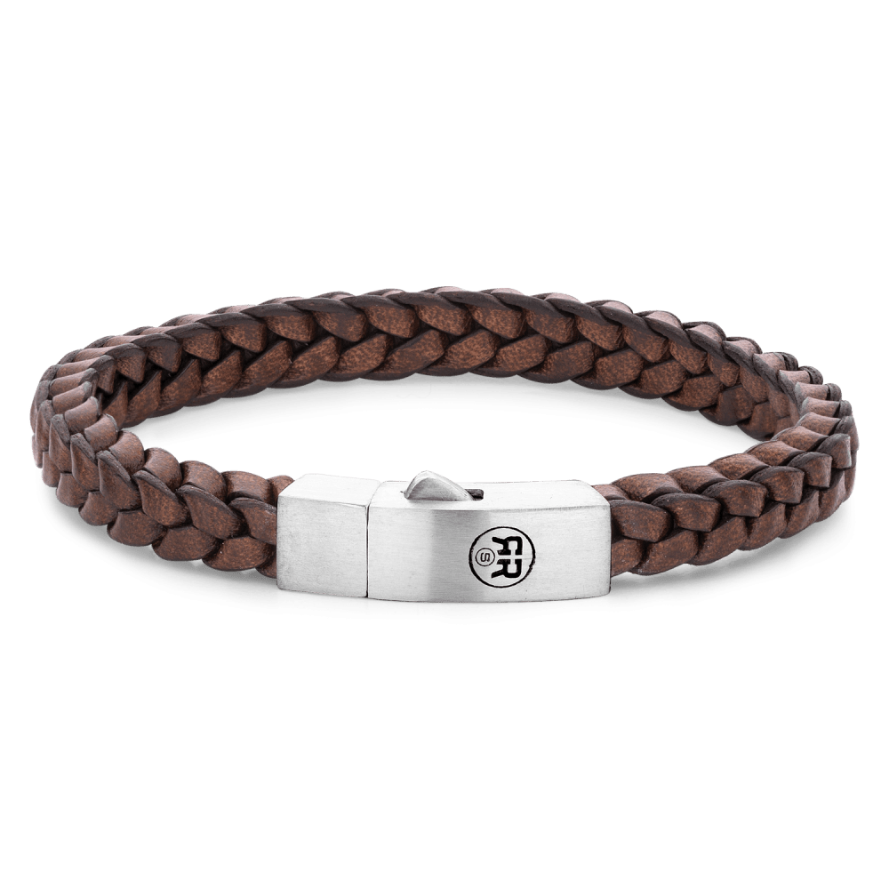Rebel & and Rose - Armband - Braidedquare 925 Earth - RR-L0082-S Heren - PansiteNederland.nl