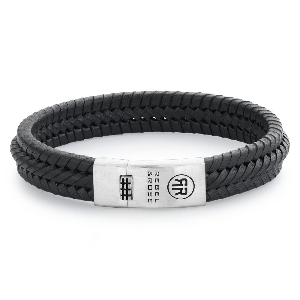 Rebel & and Rose - Armband - Twisted 925 Black - RR-L0131-S Heren - PansiteNederland.nl