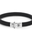 Rebel & and Rose - Armband - Small Braided Black - RR-L0139-S Unisex - PansiteNederland.nl