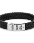 Rebel & and Rose - Armband - Braided Flat 925 Black - RR-L0141-S Heren - PansiteNederland.nl