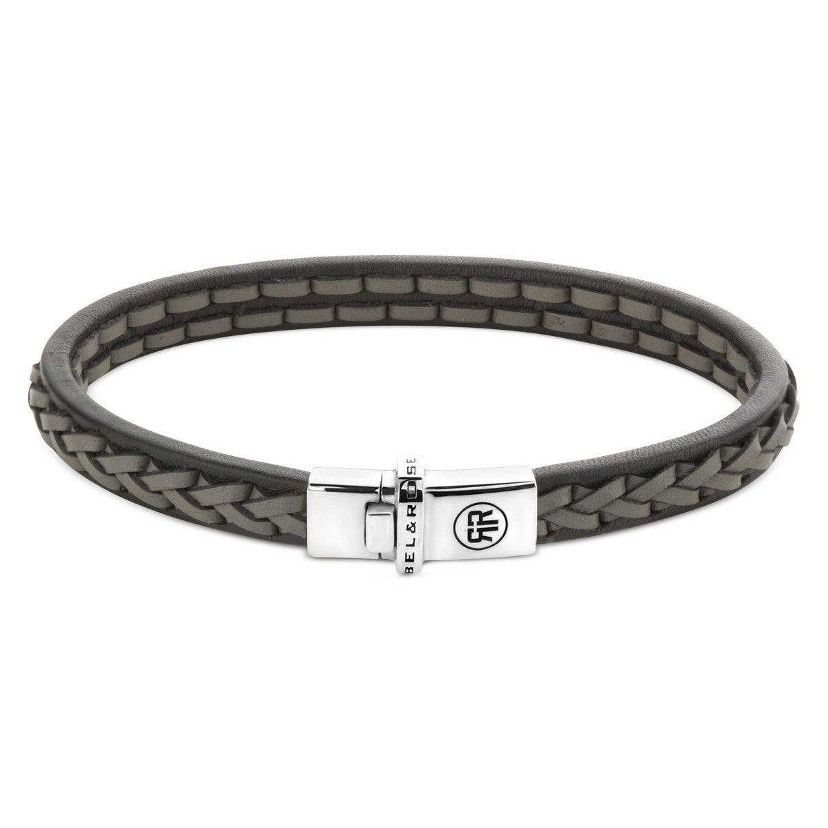 Rebel & and Rose - Armband - Singletranded Black Grey - RR-L0144-S Unisex - PansiteNederland.nl