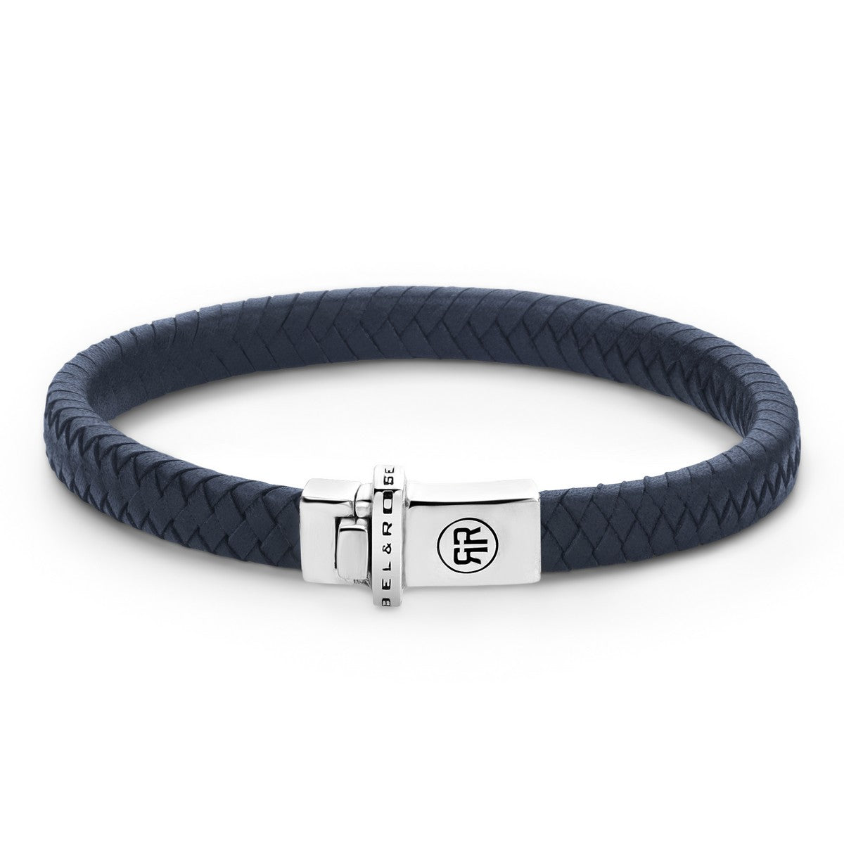 Rebel & and Rose - Armband - Small Braided Navy - RR-L0150-S Unisex - PansiteNederland.nl