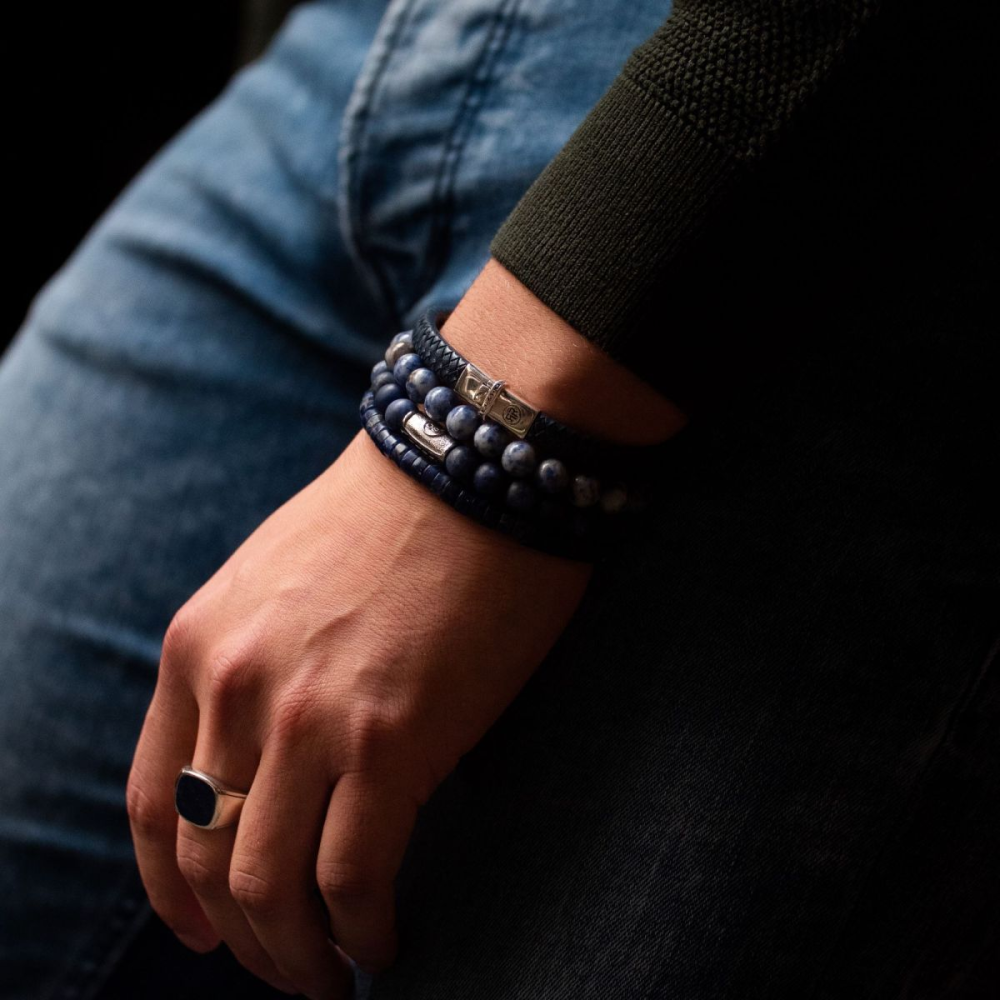 Rebel & Rose Absolutely Leather Armband RR-L0150-S – Blauw