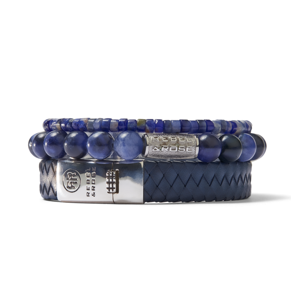 Rebel & Rose Absolutely Leather Armband RR-L0151-S – Blauw