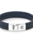 Rebel & and Rose - Armband - Braided Flat 925 Navy - RR-L0151-S Heren - PansiteNederland.nl