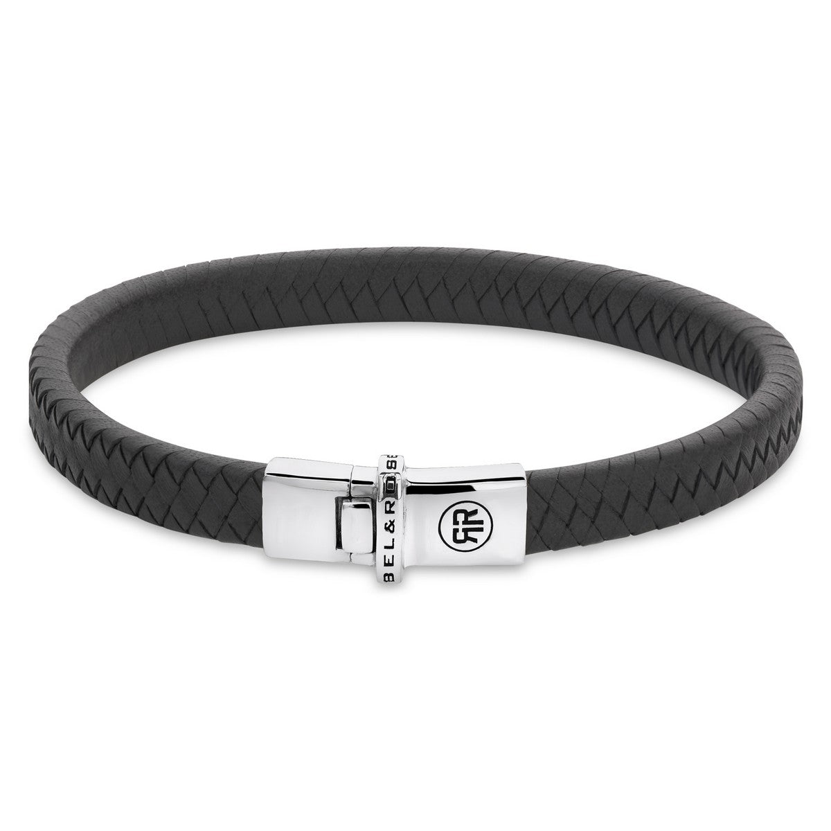 Rebel & and Rose - Armband - Small Braided Anthracite - RR-L0152-S Unisex - PansiteNederland.nl