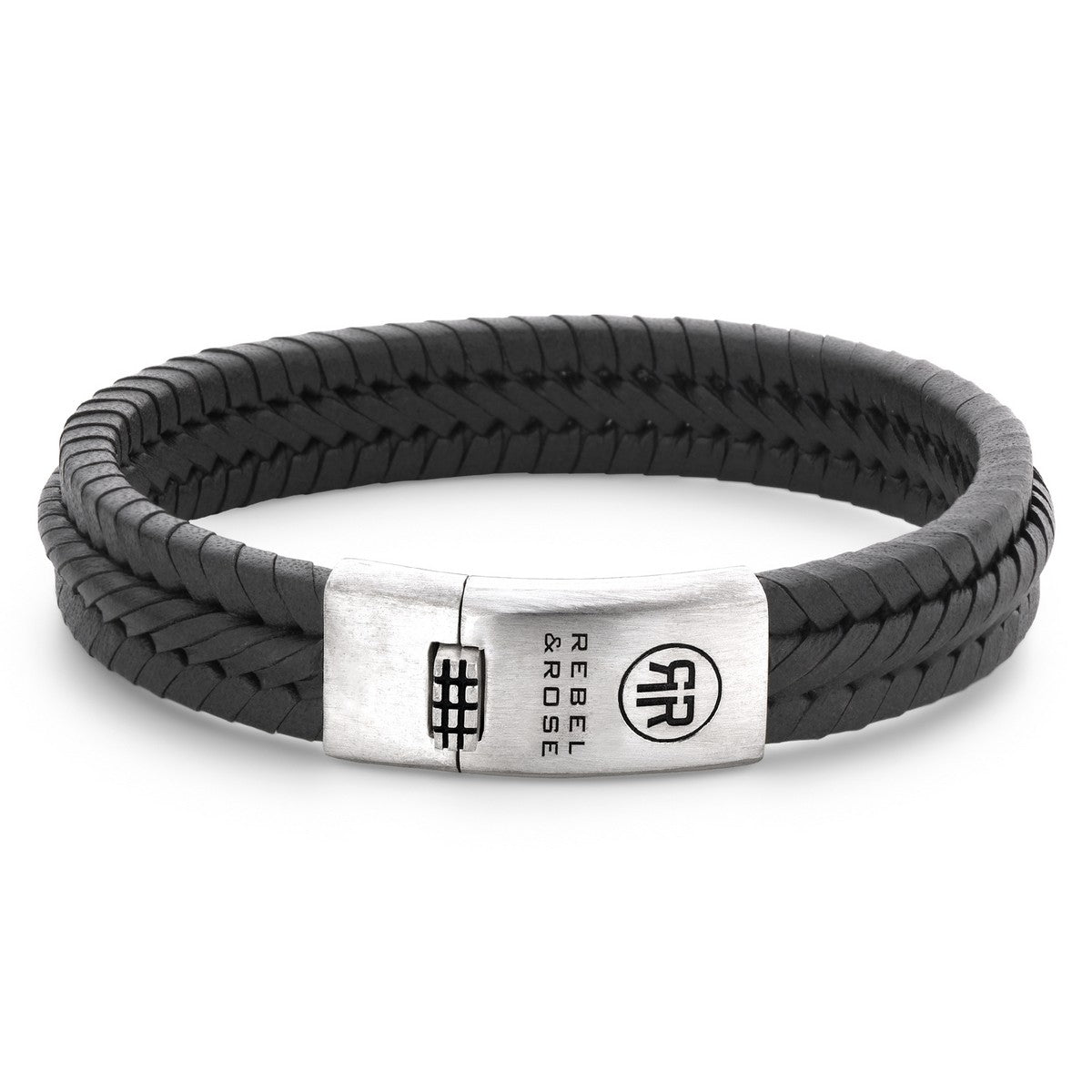 Rebel & and Rose - Armband - Twisted 925 Anthracite - RR-L0154-S Heren - PansiteNederland.nl