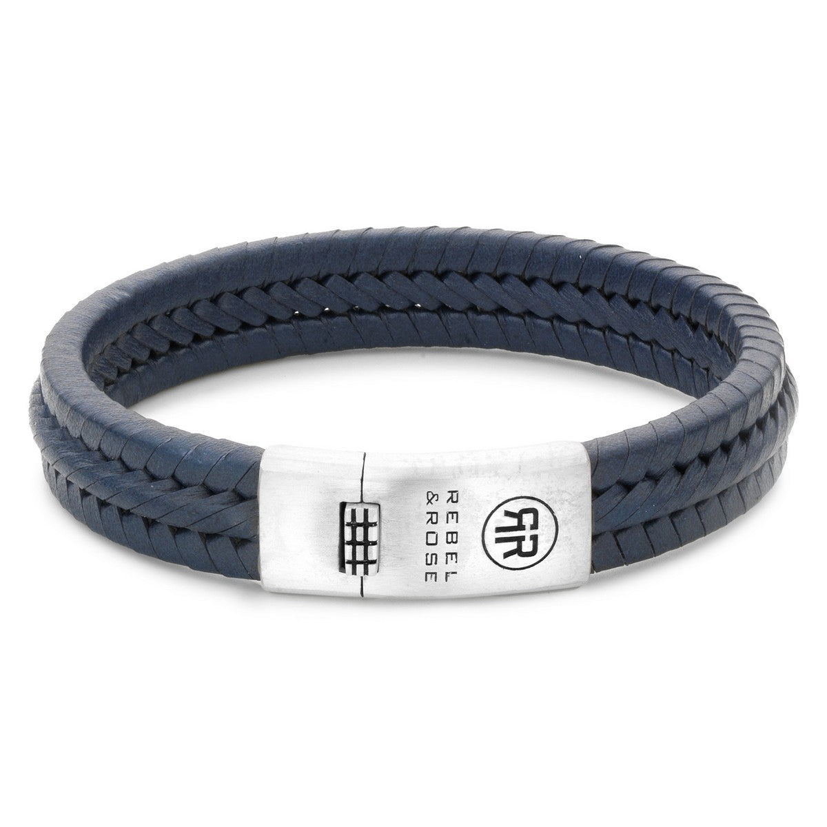 Rebel & and Rose - Armband - Twisted 925 Navy - RR-L0155-S Heren - PansiteNederland.nl