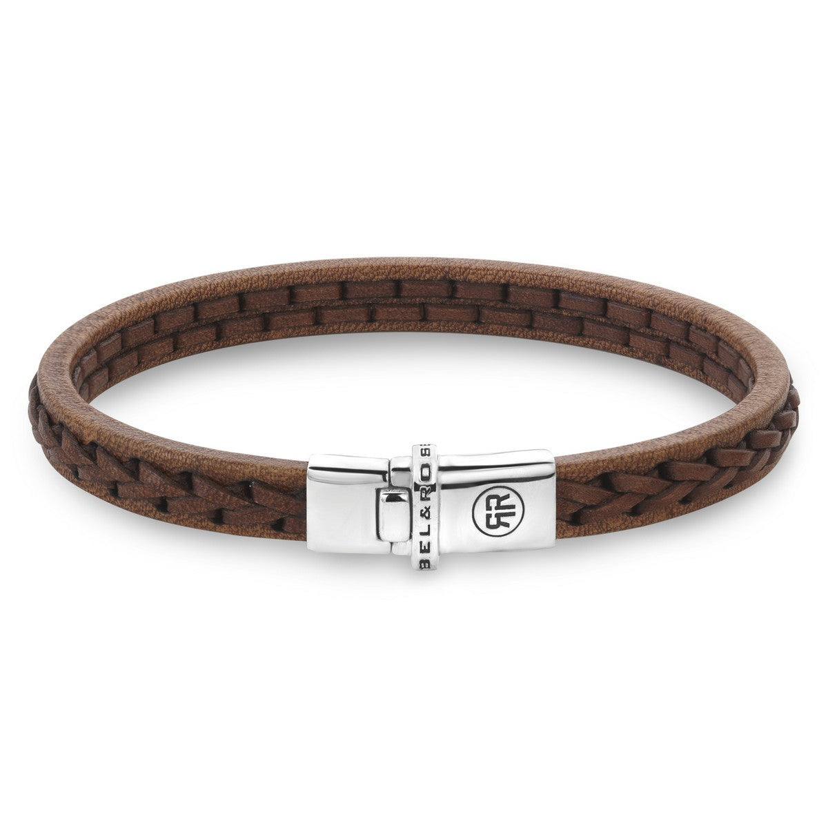 Rebel & and Rose - Armband - Singletranded Cognac - RR-L0156-S Unisex - PansiteNederland.nl