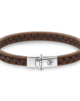 Rebel & and Rose - Armband - Singletranded Cognac - RR-L0156-S Unisex - PansiteNederland.nl