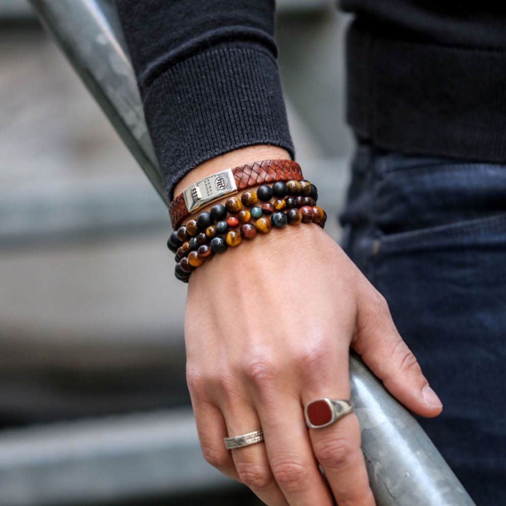 Rebel & Rose Absolutely Leather Armband RR-L0157-S – Bruin