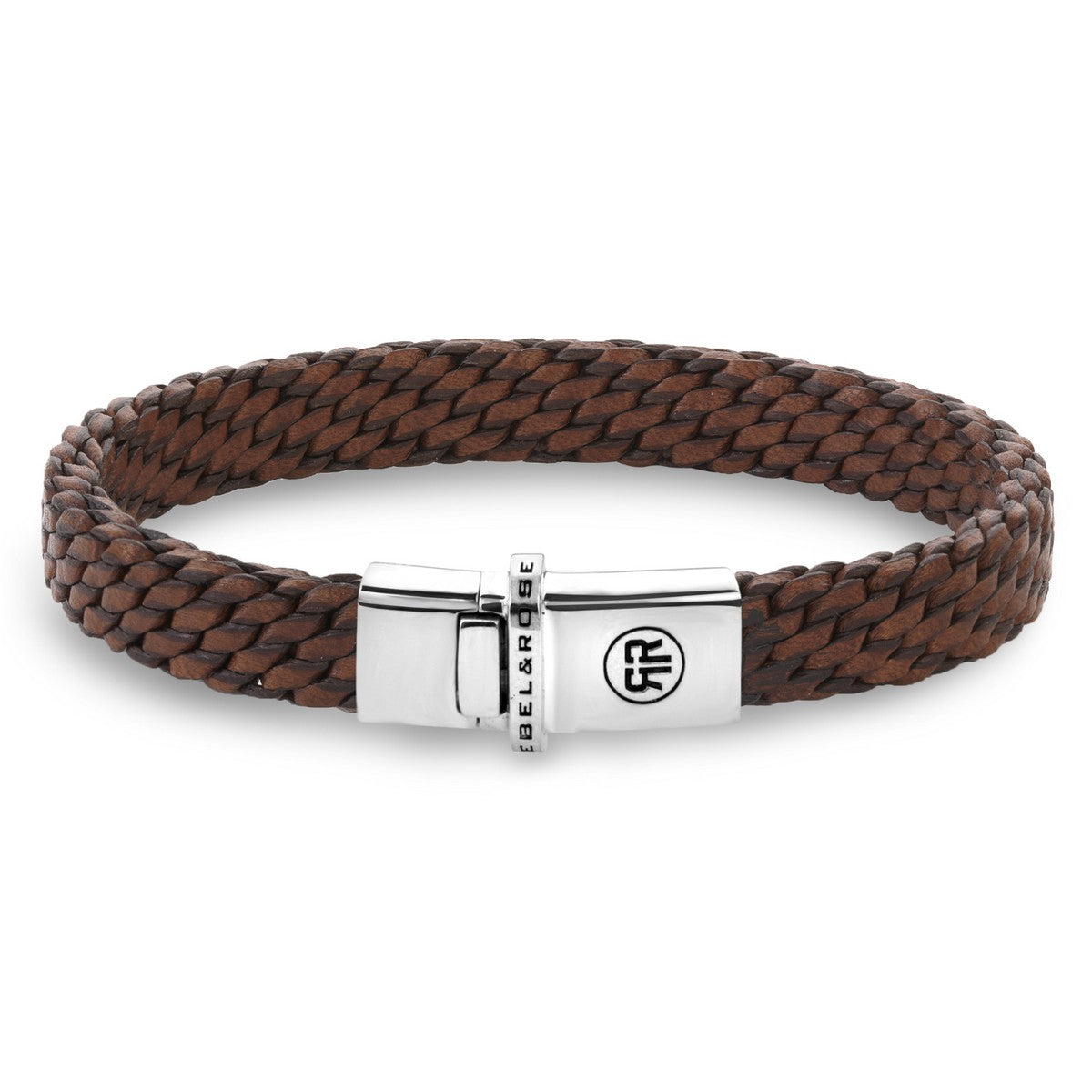 Rebel & and Rose - Armband - Mastery Collection - Woven Patina Cognac Armband - RR-L0169-S Heren - PansiteNederland.nl