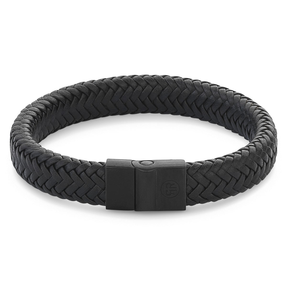 Rebel & and Rose - Armband - Fulletal Herringbone Black Black - RR-M0020-B Heren - PansiteNederland.nl
