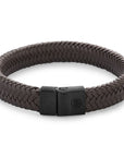 Rebel & and Rose - Armband - Fulletal Herringbone Brown Black - RR-M0023-B Heren - PansiteNederland.nl