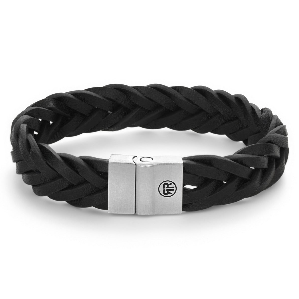 Rebel & and Rose - Armband - Fulletal Braided Blackatt 15mm - RR-M0035-S Heren - PansiteNederland.nl