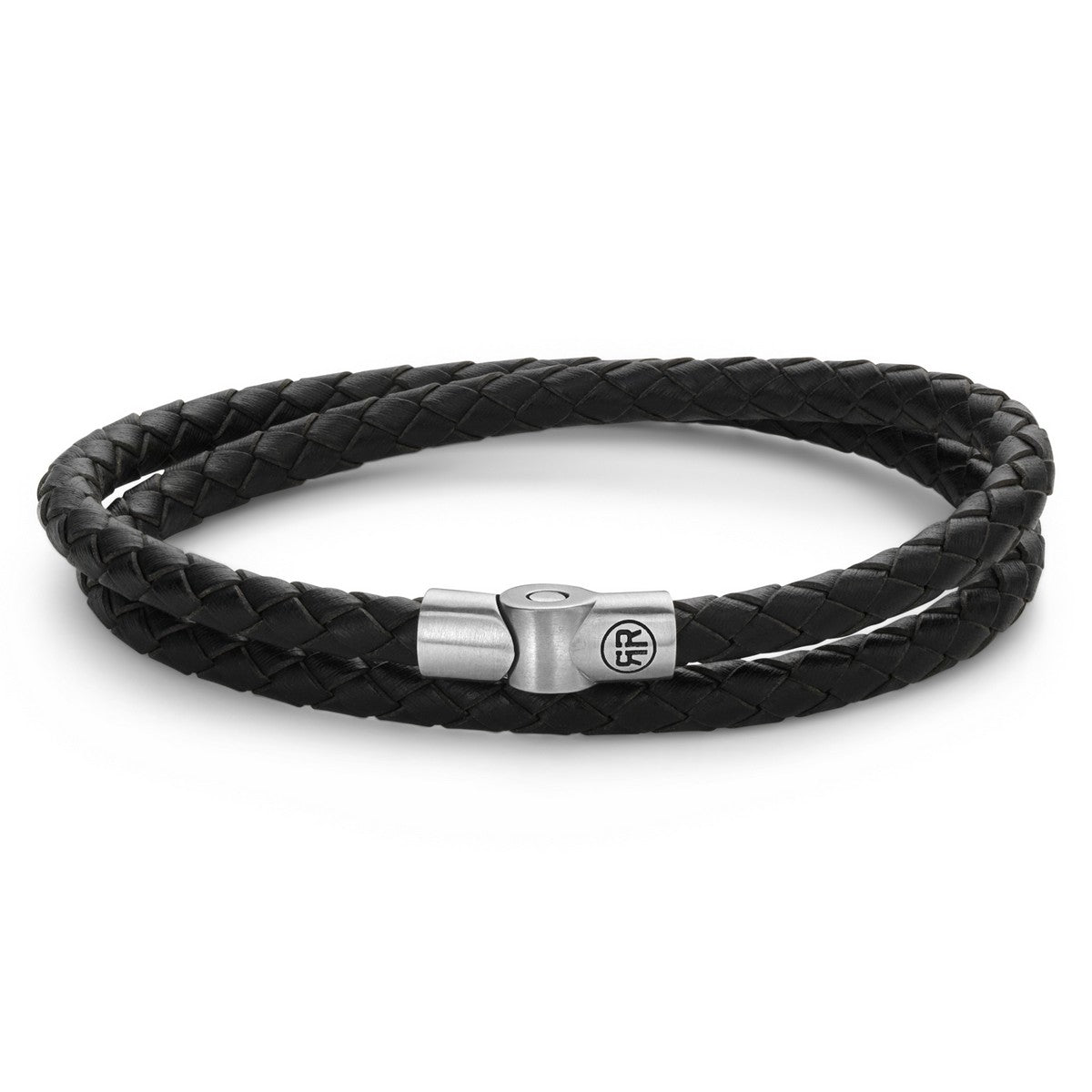 Rebel & and Rose - Armband - Fulletal Double Round Black - RR-M0038-S Heren - PansiteNederland.nl
