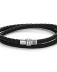 Rebel & and Rose - Armband - Fulletal Double Round Black - RR-M0038-S Heren - PansiteNederland.nl