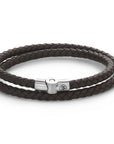Rebel & and Rose - Armband - Fulletal Double Round Brown - RR-M0039-S Heren - PansiteNederland.nl