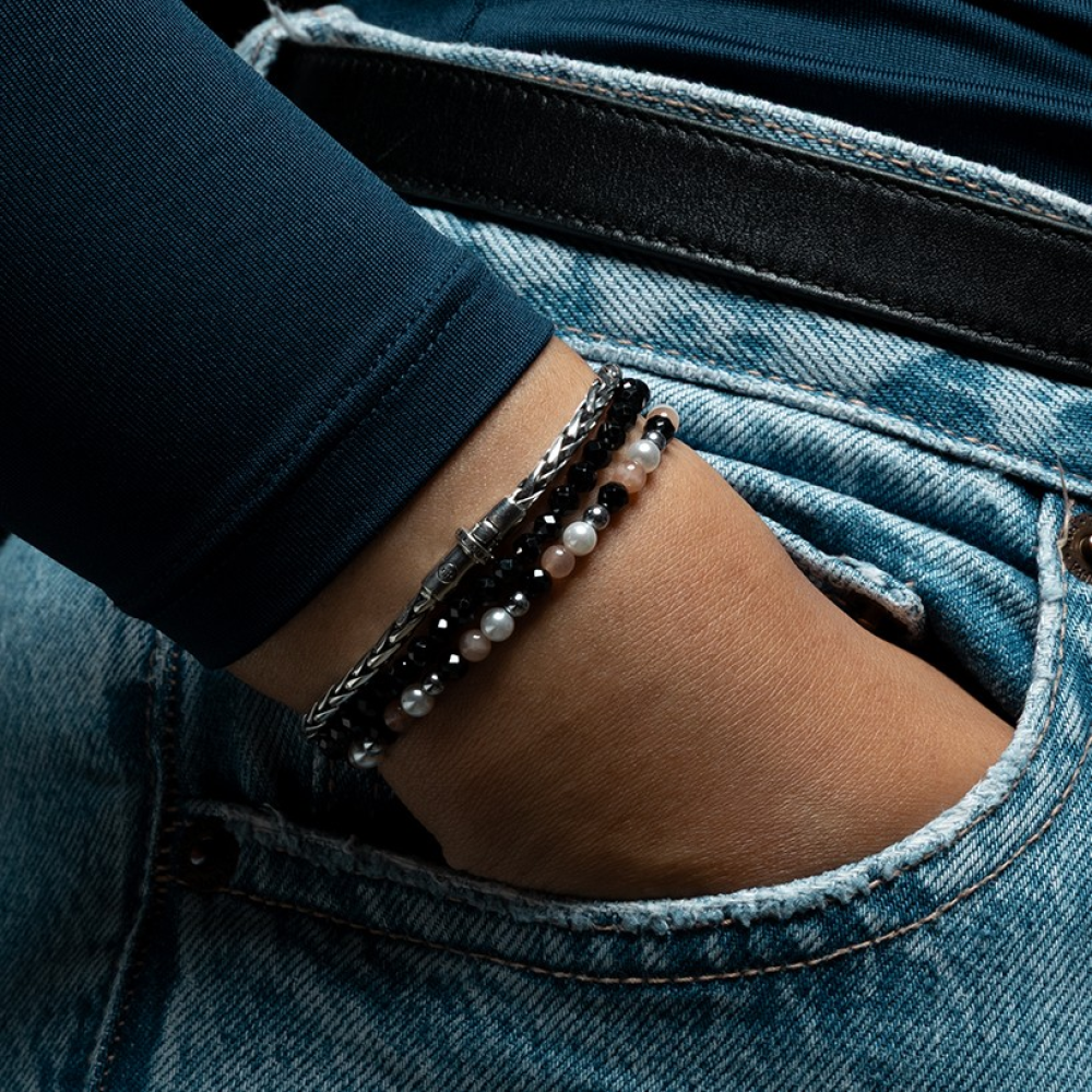 Rebel & Rose Sterling Silver Line Armband RR-BR041-S – Zilver