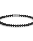 Rebel & & Rose - Armband -  Black Glam Rocksilver - 4mm RR-40160-S - PansiteNederland.nl