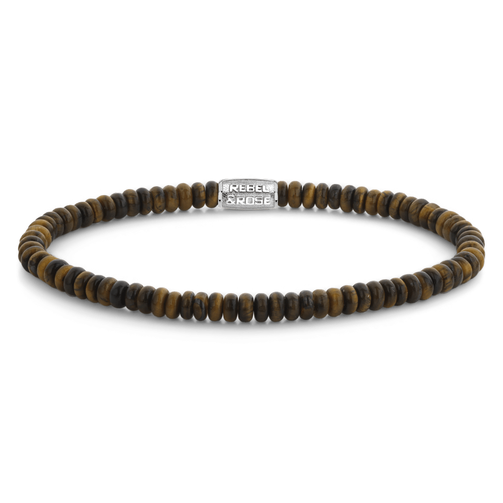 Rebel & & Rose - Armband -  Tigerily Roundlices - 4mm RR-40162-S - PansiteNederland.nl