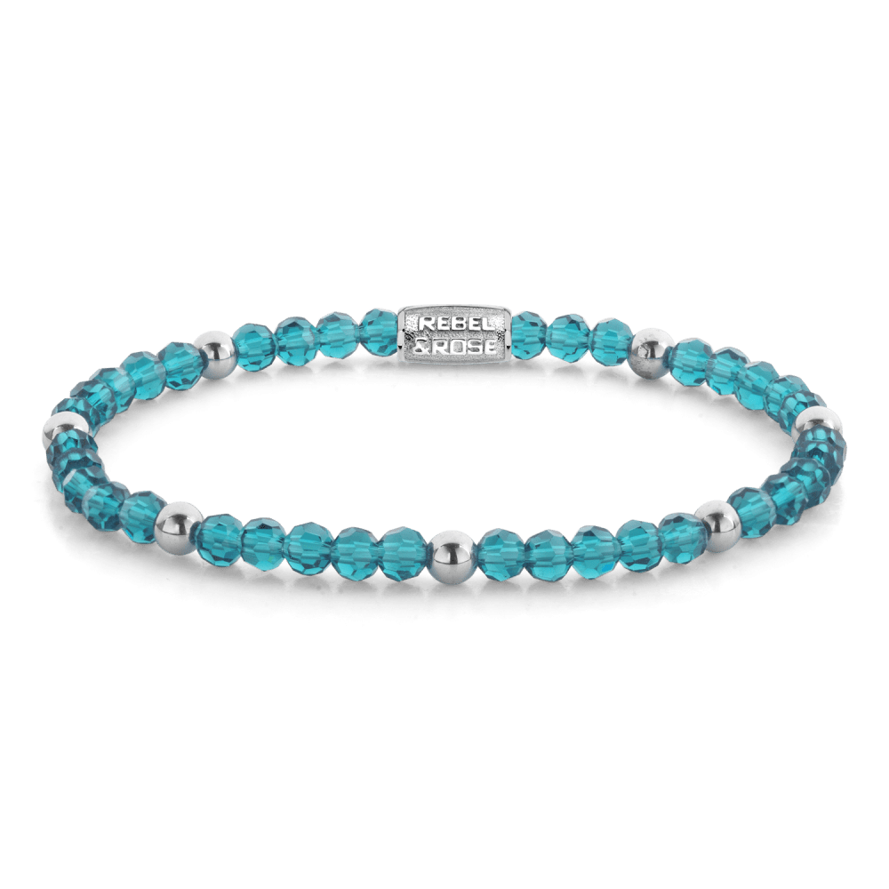 Rebel & Rose armband Mix Blue Summer Glam Rocks - 4mm RR-40164 - PansiteNederland.nl