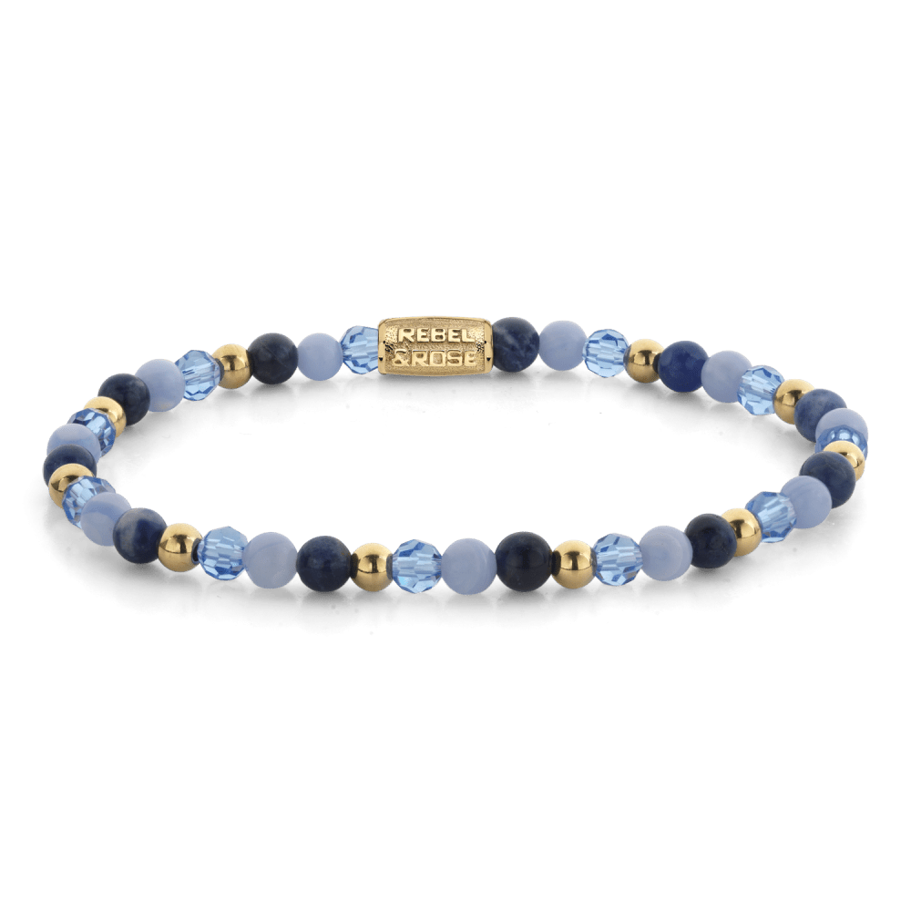 Rebel & Rose armband Winter Blues Glam Rocks - 4mm RR-40168-G - PansiteNederland.nl