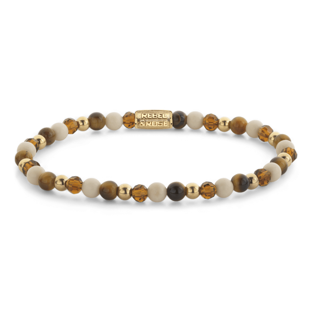 Rebel & Rose armband Autumn Love Glam Rocks - 4mm RR-40170-G - PansiteNederland.nl
