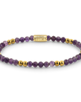Rebel & Rose Purple & Yellowgold Glam Rocks Armband RR-40173-G – Paars Edelstaal