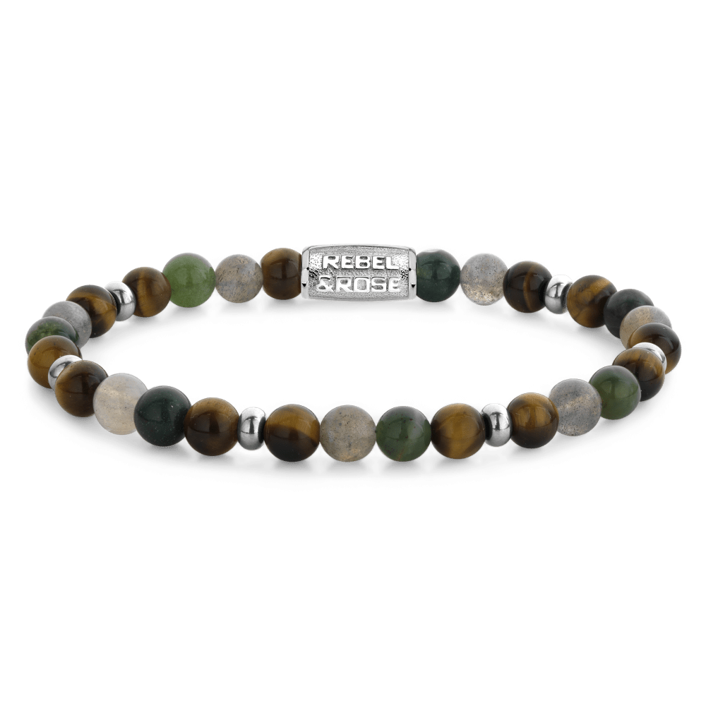 Rebel & & Rose - Armband -  Mountain Forest - 6mm RR-60144-S - PansiteNederland.nl