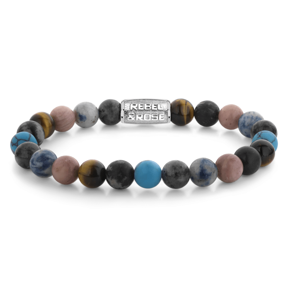 Rebel & & Rose - Armband -  Ocean Coral - 8mm RR-80117-S - PansiteNederland.nl