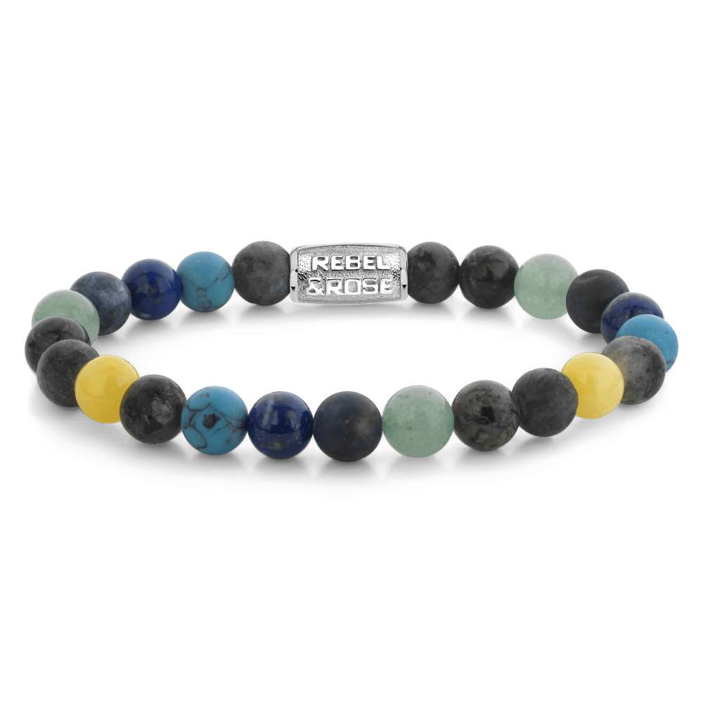 Rebel & & Rose - Armband -  Ocean Reef - 8mm RR-80118-S - PansiteNederland.nl