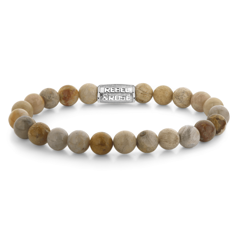 Rebel & & Rose - Armband -  Desert Storm - 8mm RR-80121-S - PansiteNederland.nl