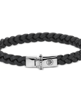 Rebel & and Rose - Armband - Small Braided Raw Black - RR-L0170-S Unisex - PansiteNederland.nl