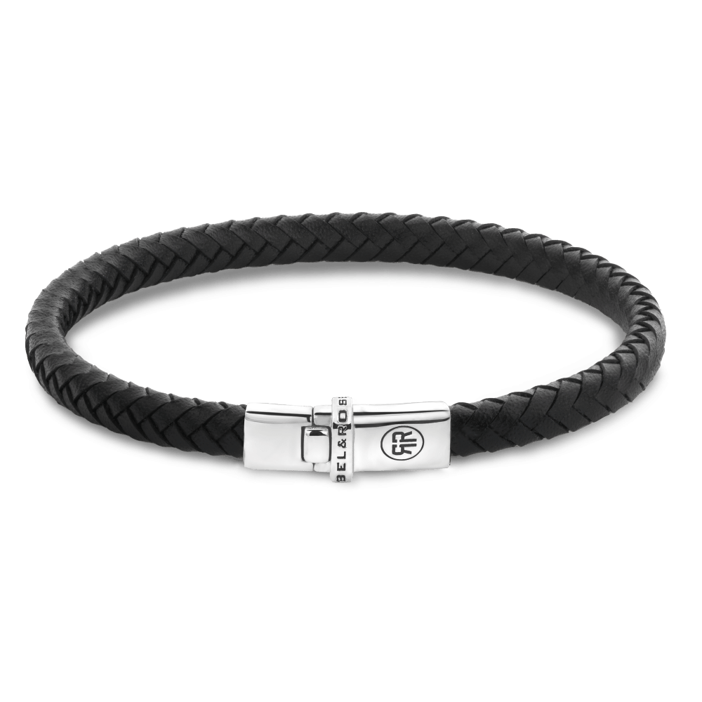 Rebel & & Rose - Armband -  Xtra Small Braided Black RR-L0174-S - PansiteNederland.nl