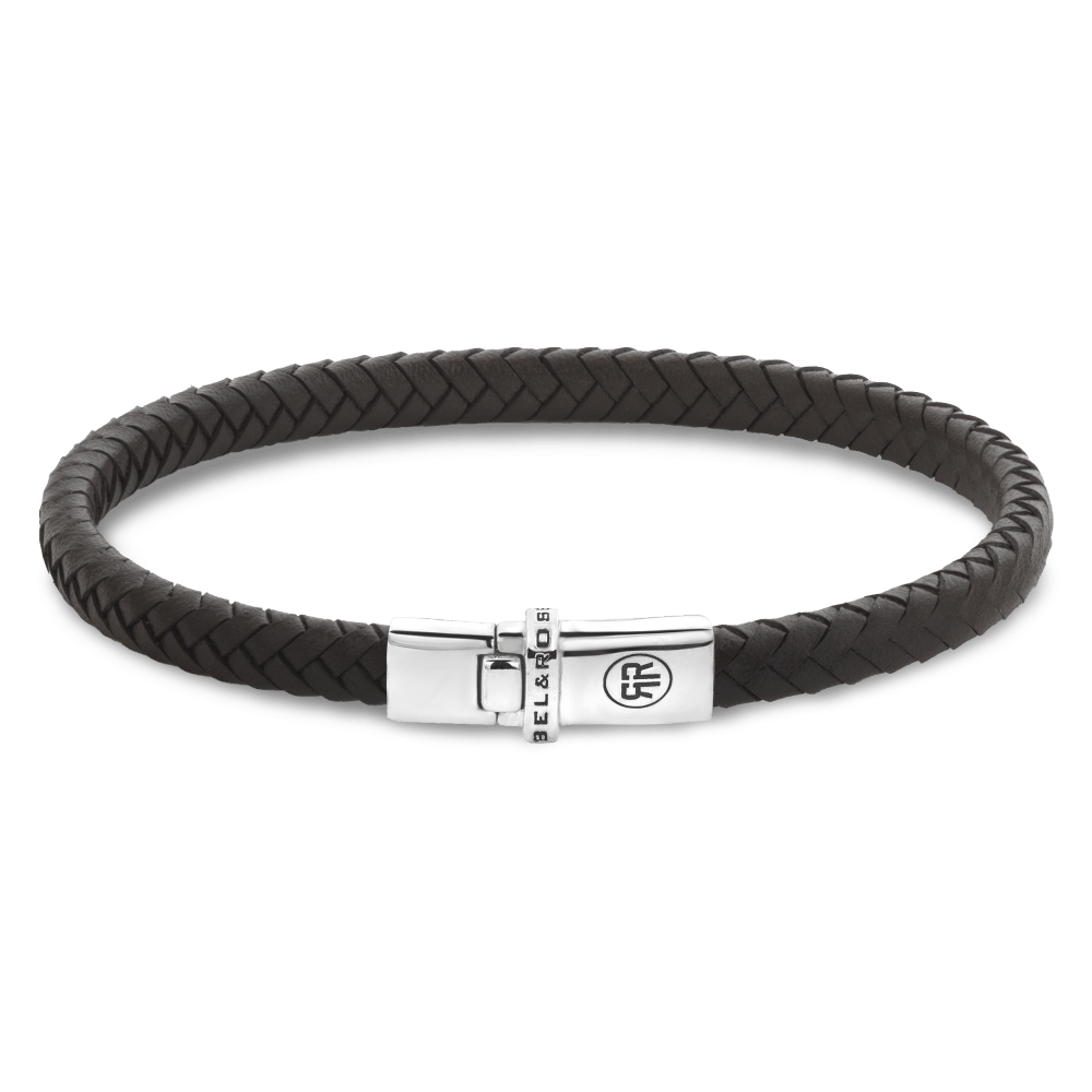 Rebel & & Rose - Armband -  Xtra Small Braided Brown RR-L0175-S - PansiteNederland.nl