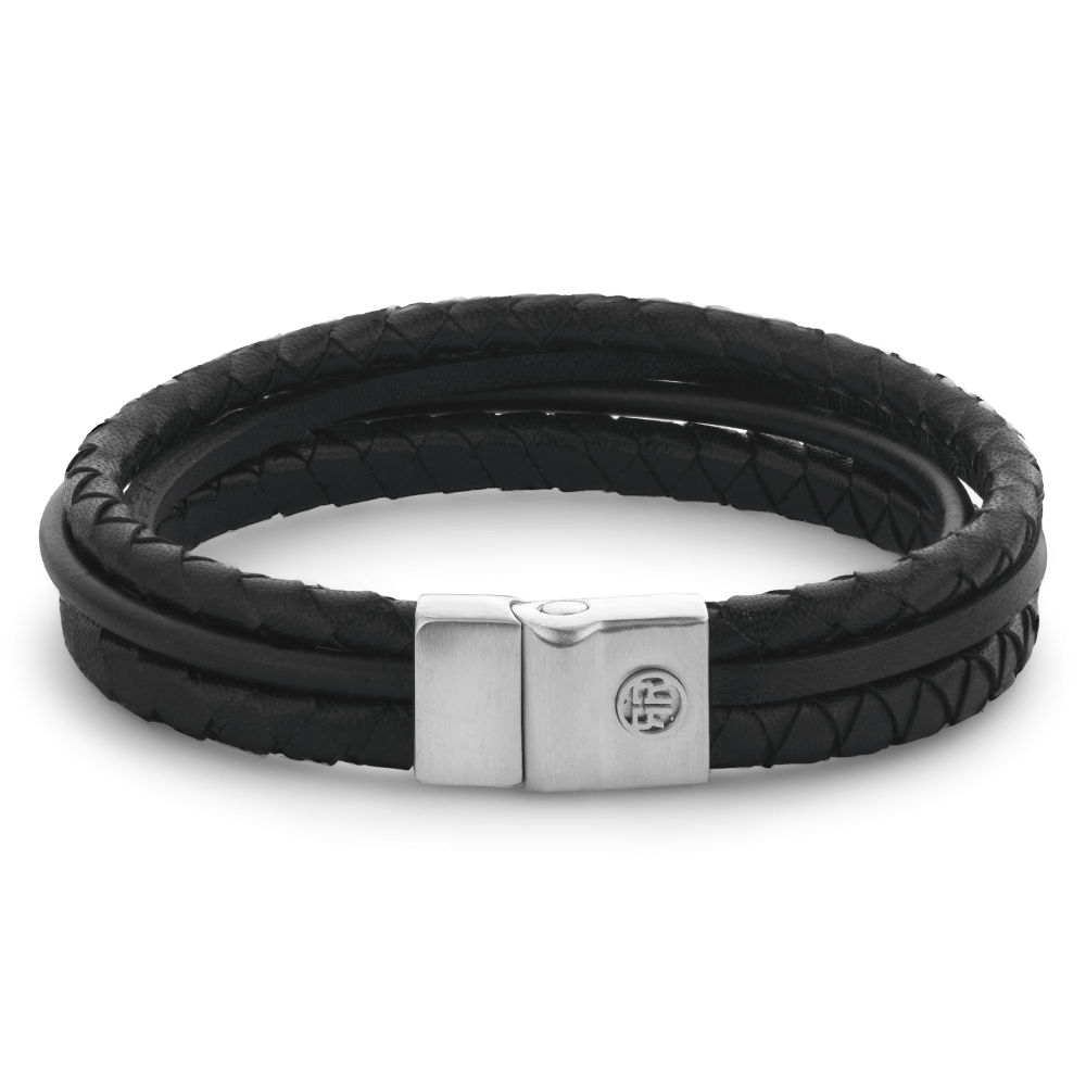 Rebel & & Rose - Armband -  Fulletal Premium Combo 12mm Black RR-M0054-S - PansiteNederland.nl
