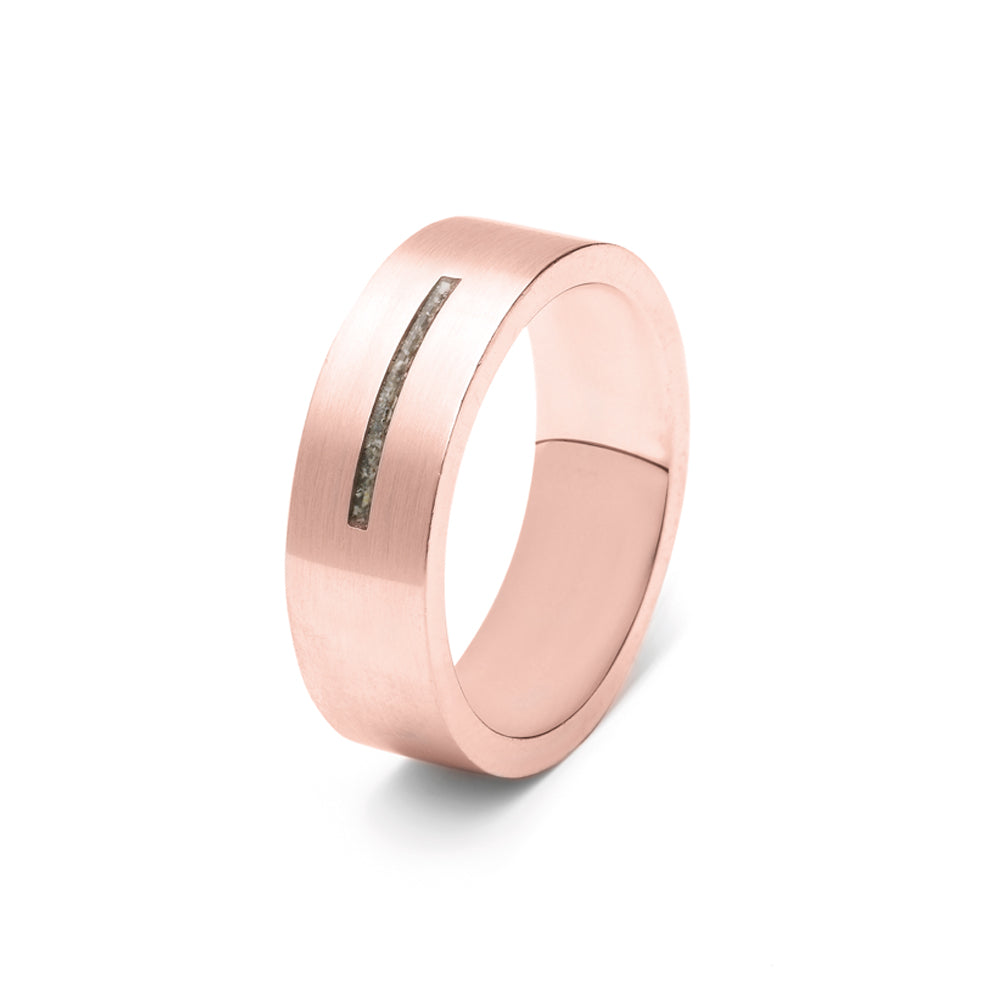See You Single Groove Ring zilver zwart - RS005-Silver-EU47