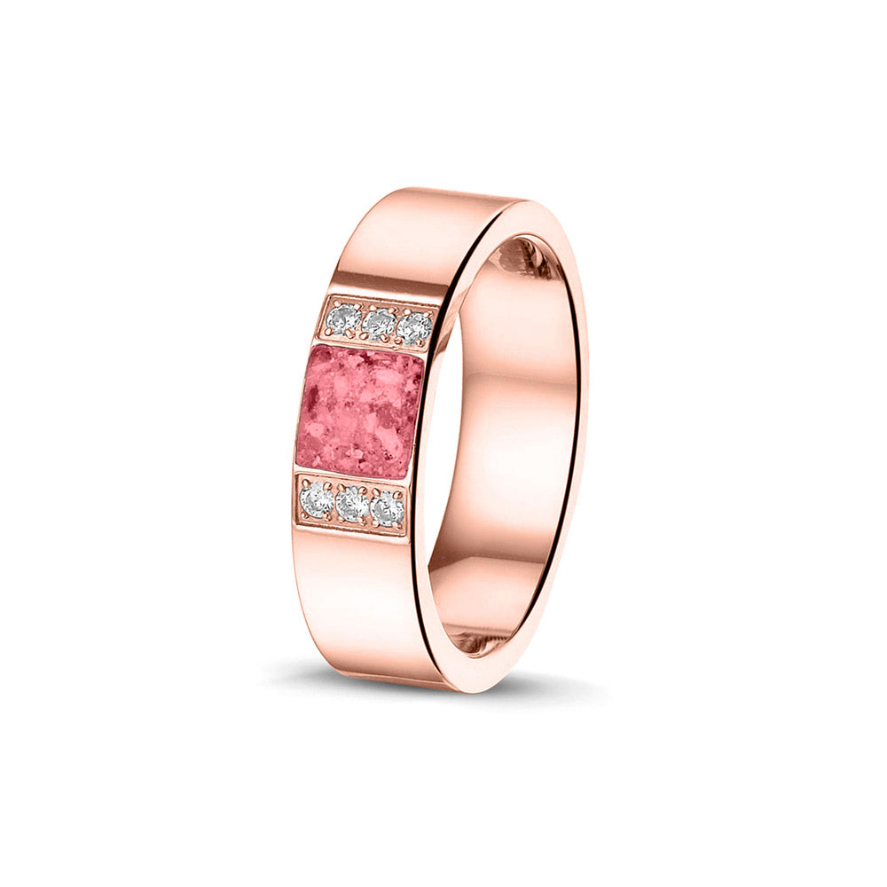 See You Polished Gem Ring zilver zwart - RS009-EU50