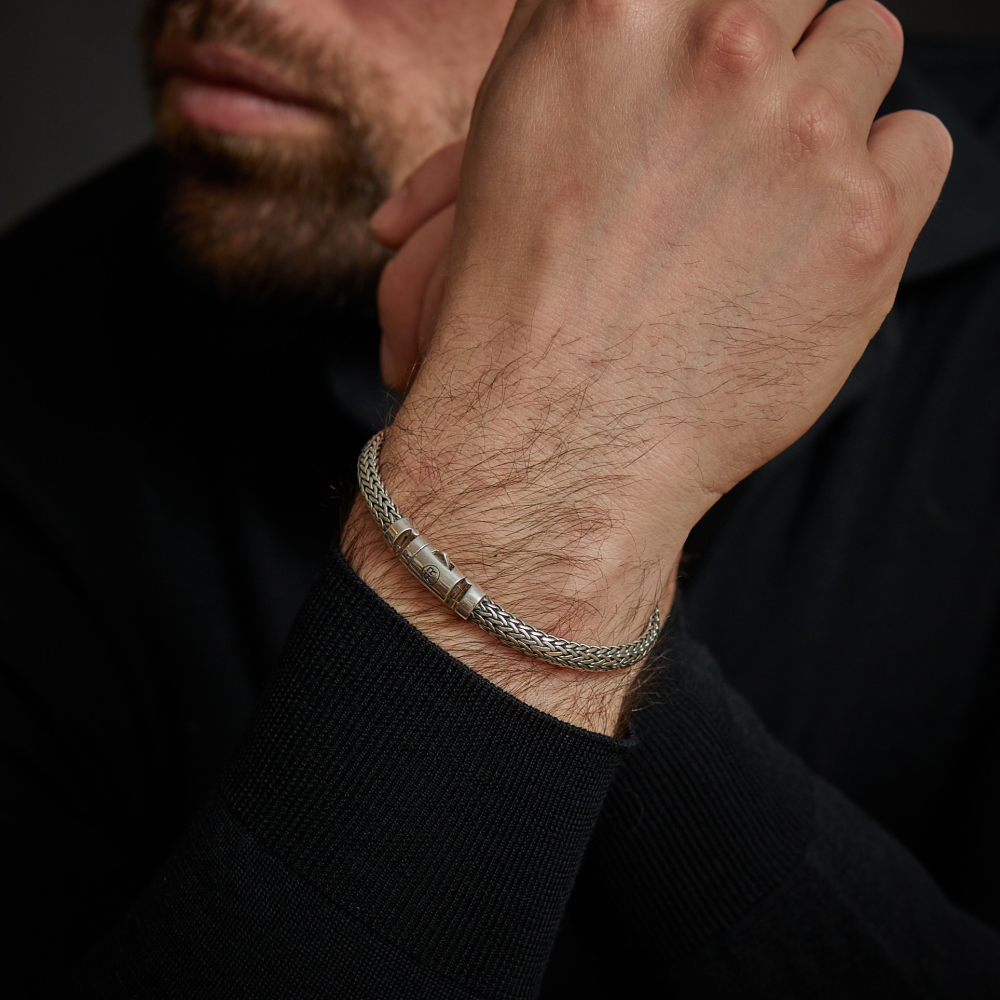 Rebel & Rose Sterling Silver Line Armband RR-BR007-S – Zilver